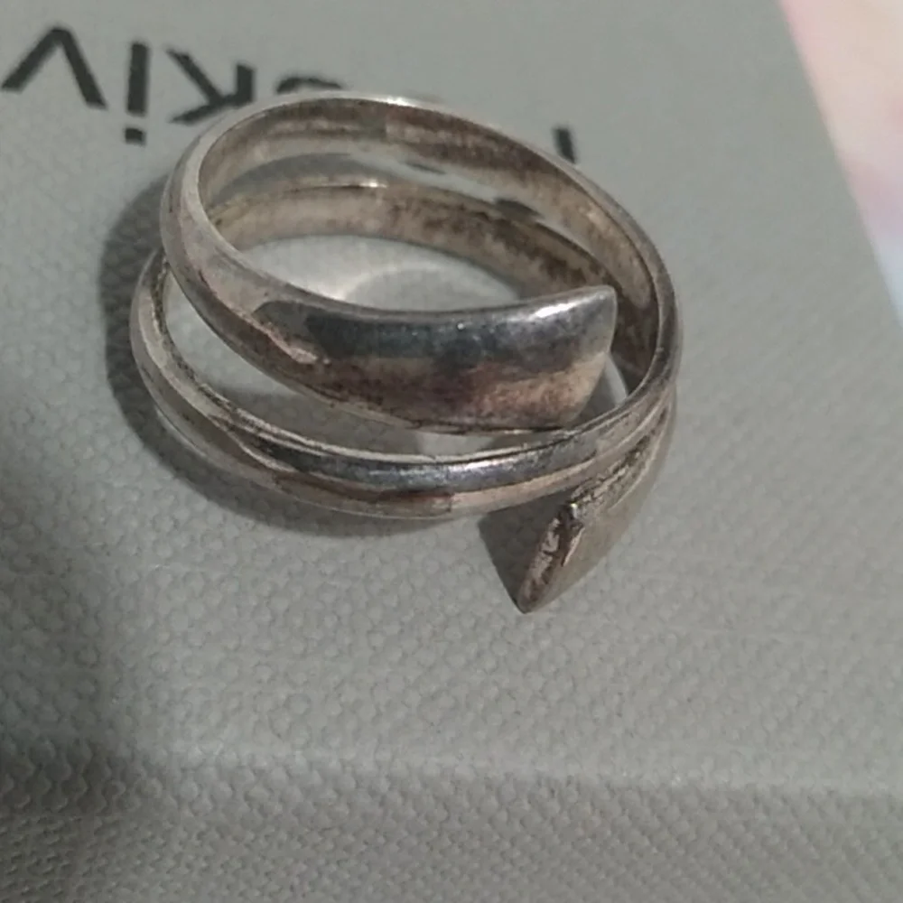 SALE! Swirl 925 Sterling Silver Ring Sz.7